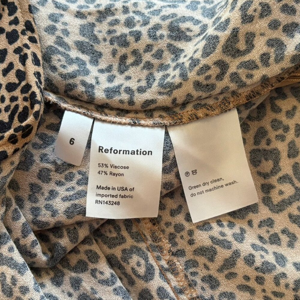 Reformation Leopard Print Port Midi Three Quarter… - image 5